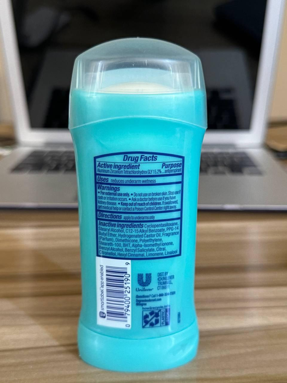 Anti-Perspirant and Deodorant Invisible Solid, Shower Clean 1.6 oz
